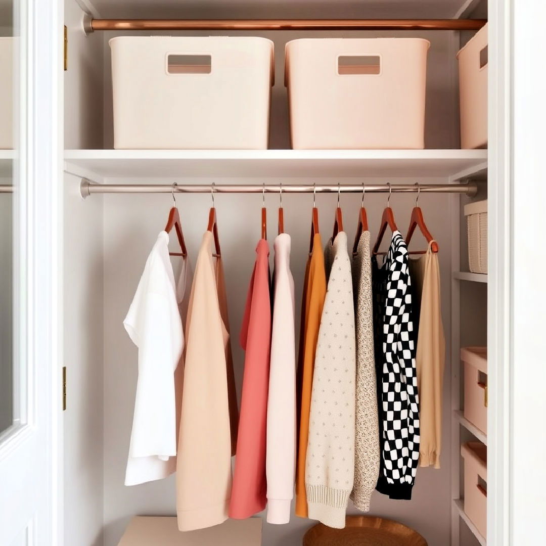 rose gold closet organization ideas - 15 Rose Gold Bedroom Ideas