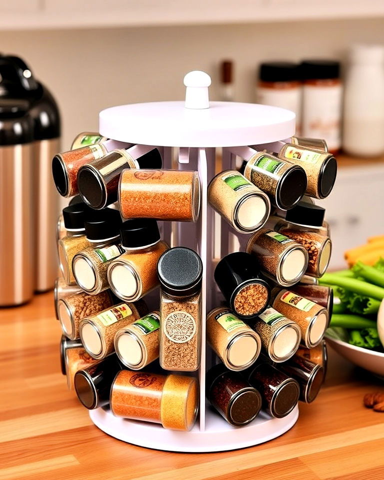 rotating carousel spice rack design - 40 Spice Rack Ideas