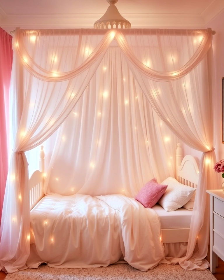 royal canopy bed for princess room - 25 Princess Room Ideas