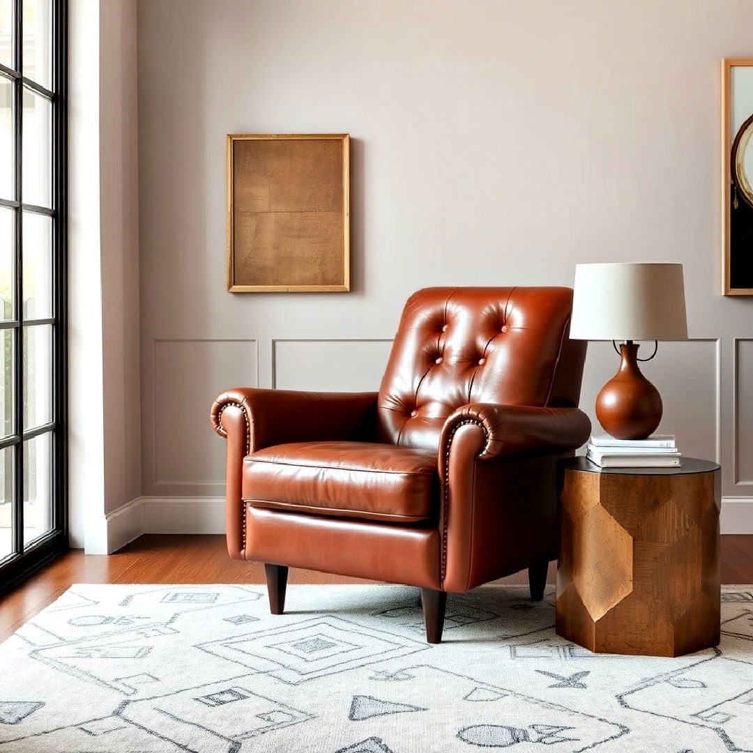 rust colored leather armchair for bedroom - 15 Rust Bedroom Ideas