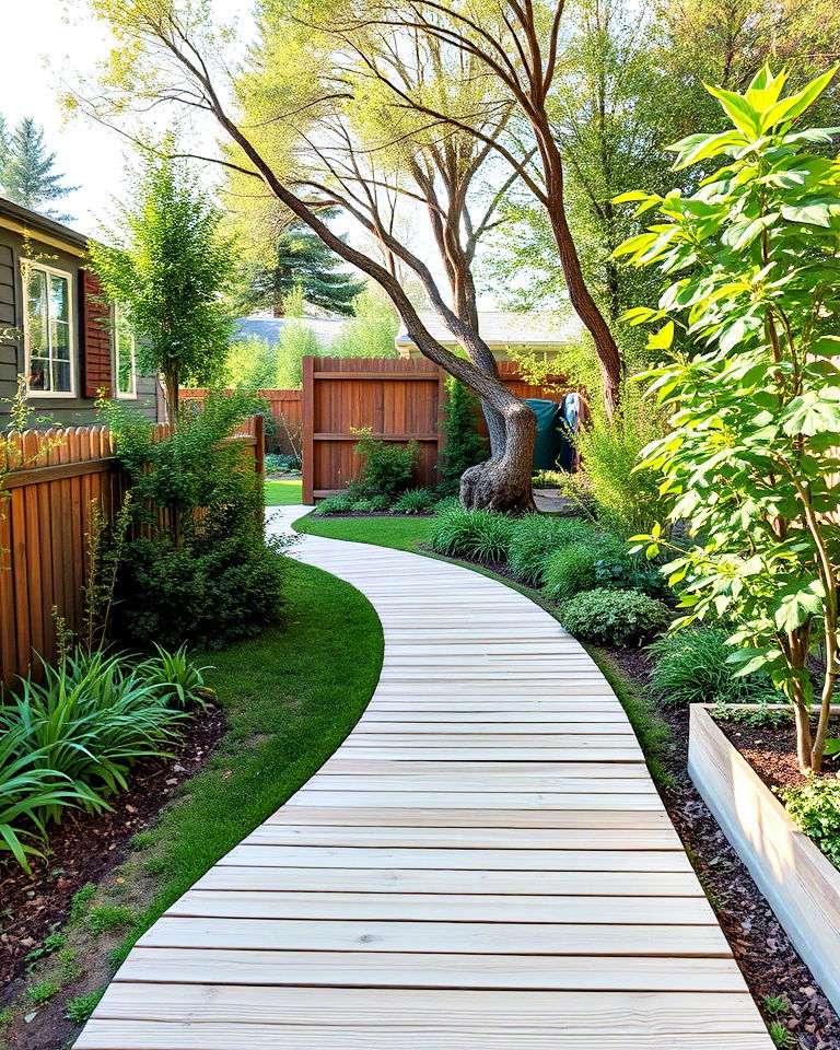 rustic aesthetic natural wood walkways - 30 Rustic Landscaping Ideas