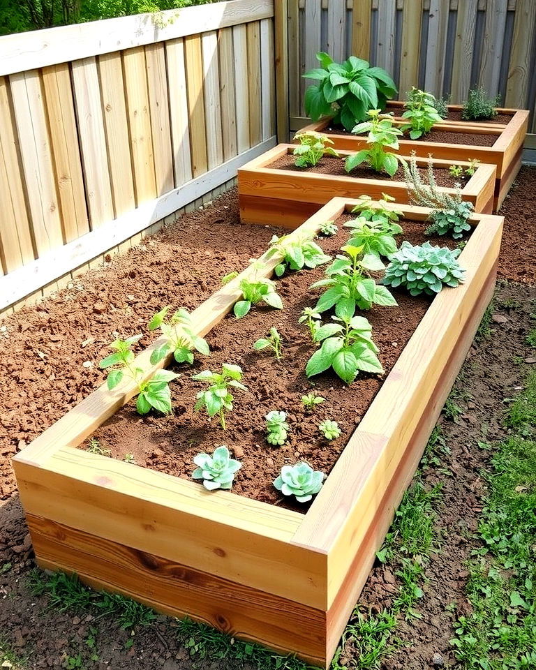 rustic aesthetic raised garden beds - 30 Ranch House Landscaping Ideas