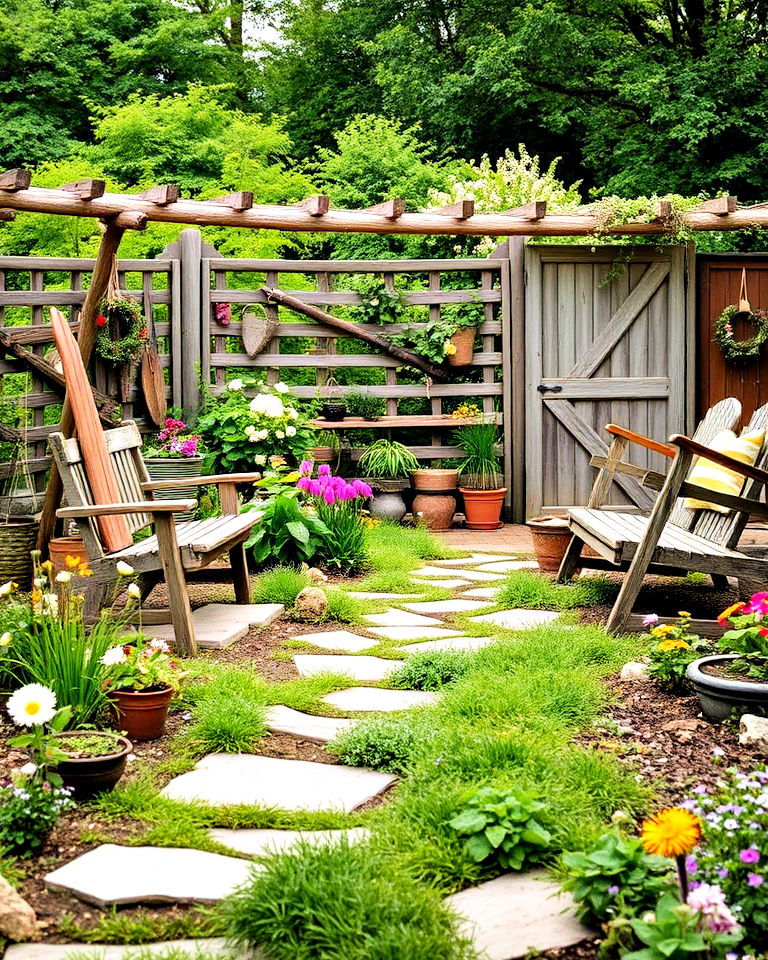 rustic aesthetic with farmhouse garden - 25 Aesthetic Garden Ideas