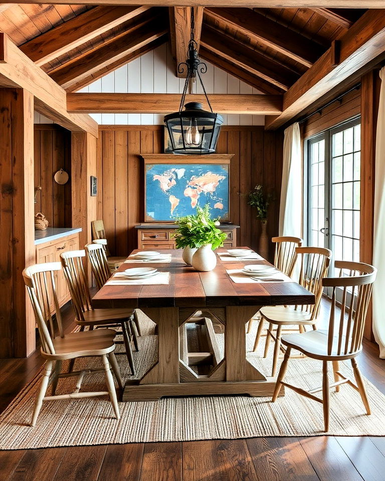 rustic farmhouse charm dining room - 20 Casual Dining Room Ideas