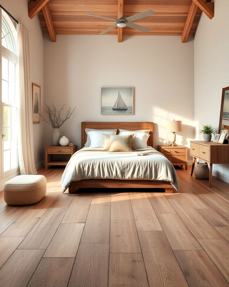 rustic look driftwood brown floor - 30 Wood Floor Colors