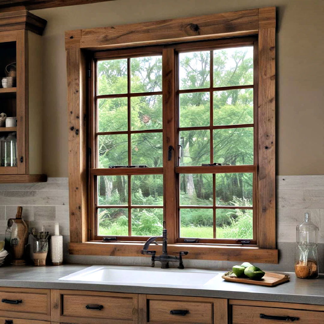 rustic trim with reclaimed wood - 25 Modern Window Trim Ideas