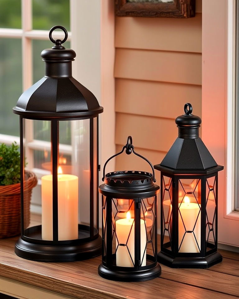 rustic vibe candle lanterns - 15 Decorating With Candles