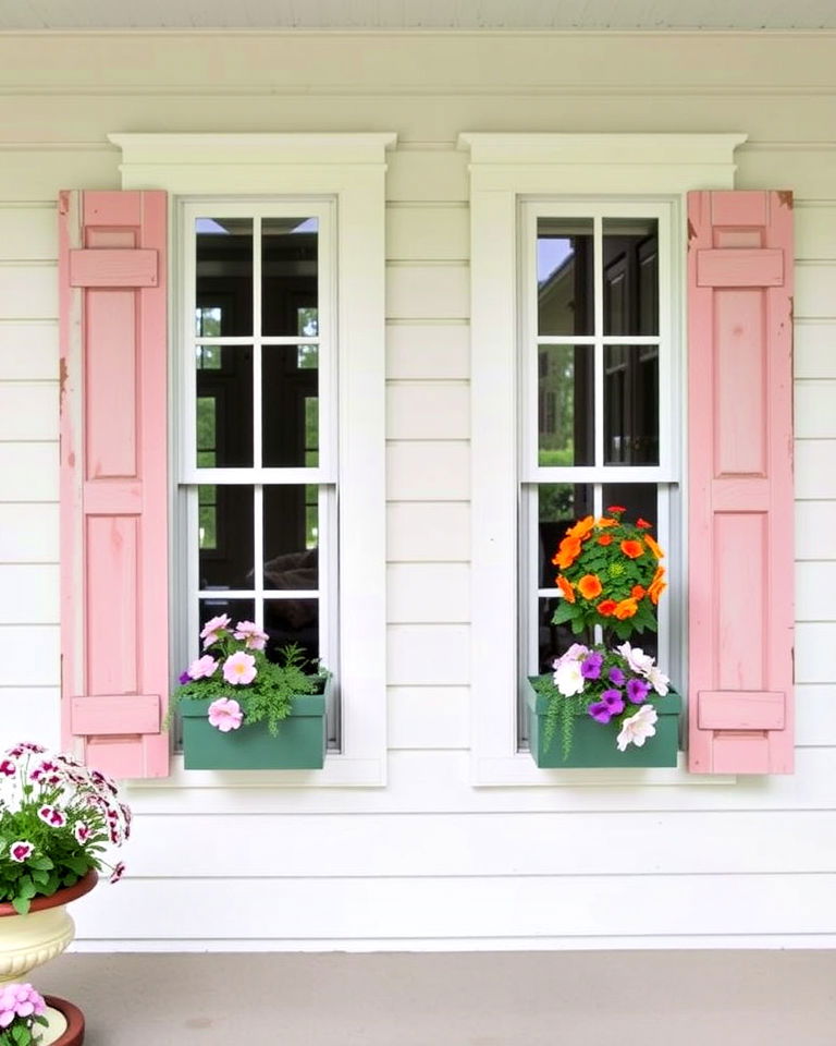 rustic window shutters for cottage front porch - 15 Cottage Front Porch Ideas