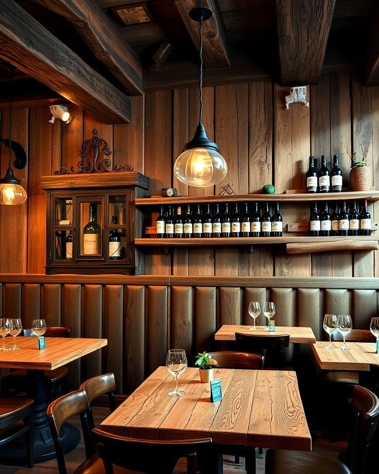 rustic wood accents for italian restaurant decor - 20 Italian Restaurant Decor Ideas
