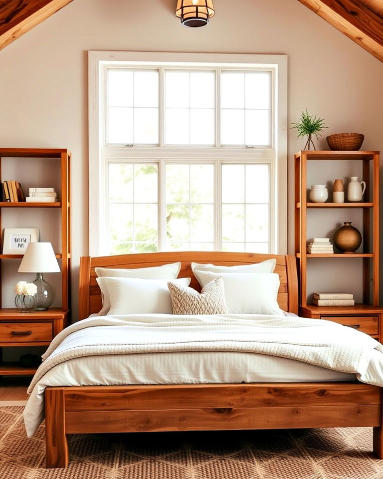 rustic wooden accents for bedroom decor - 30 Bedroom Decor Ideas