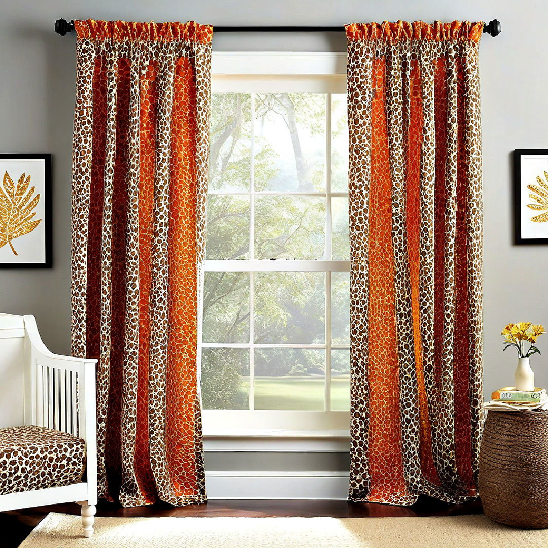 safari print curtains for nursery - 25 Safari Nursery Decor Ideas