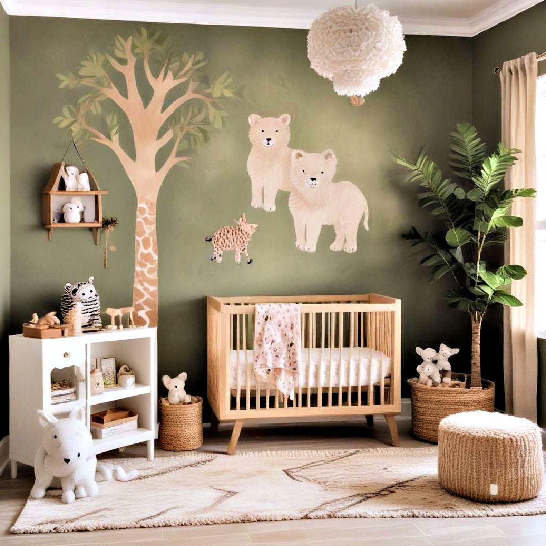 safari themed nursery - 25 Baby Girl Nursery Ideas