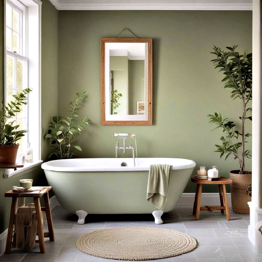 sage green bathroom paint idea - 40 Bathroom Paint Ideas