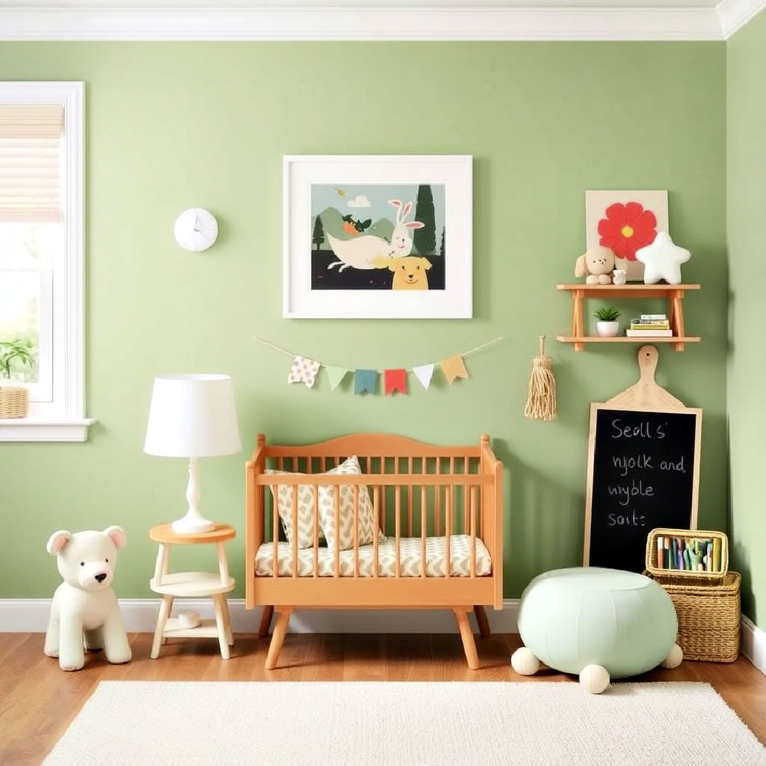 sage green childs room - 40 Sage Green Paint Color Ideas