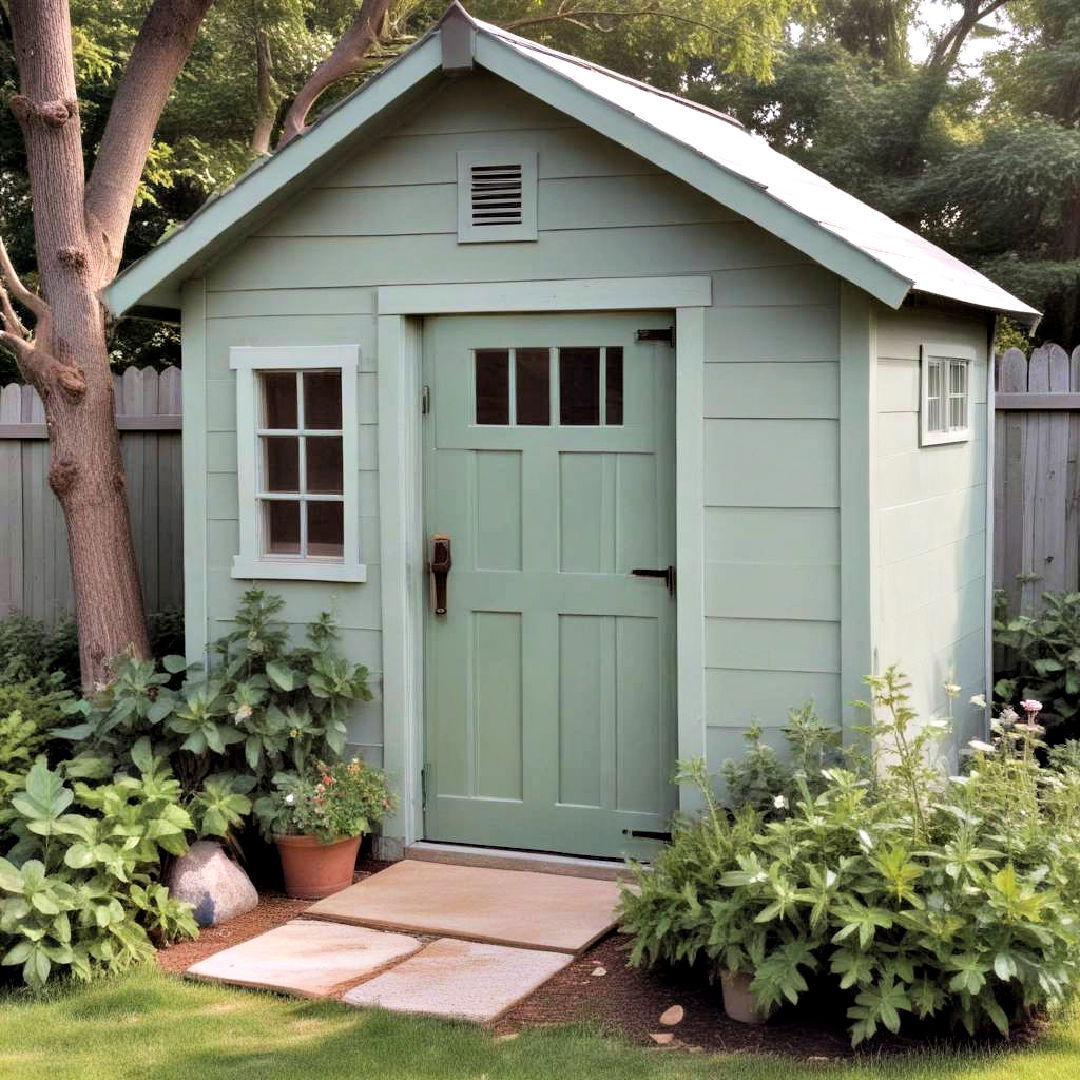 sage green paint on garden shed - 40 Sage Green Paint Color Ideas