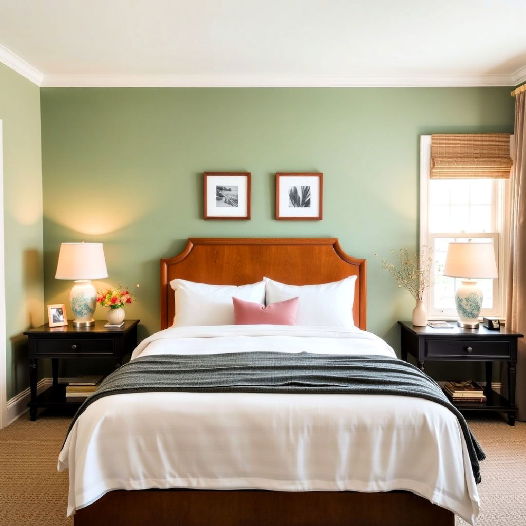 sage green painted walls for guest room - 40 Sage Green Paint Color Ideas