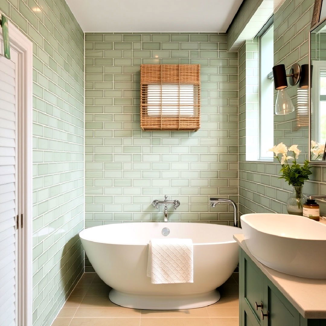sage green tiles for bathroom - 40 Sage Green Paint Color Ideas