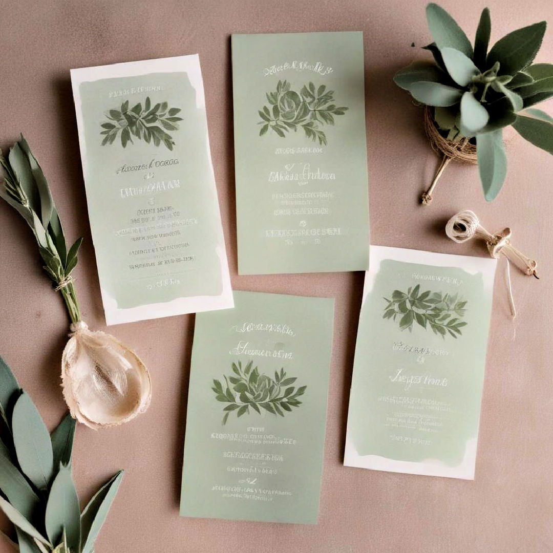 sage green wedding ceremony programs - 30 Sage Green Wedding Ideas