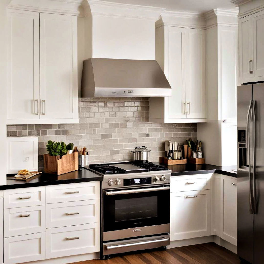 save counter space with built in appliances - 40 Small Kitchen Ideas