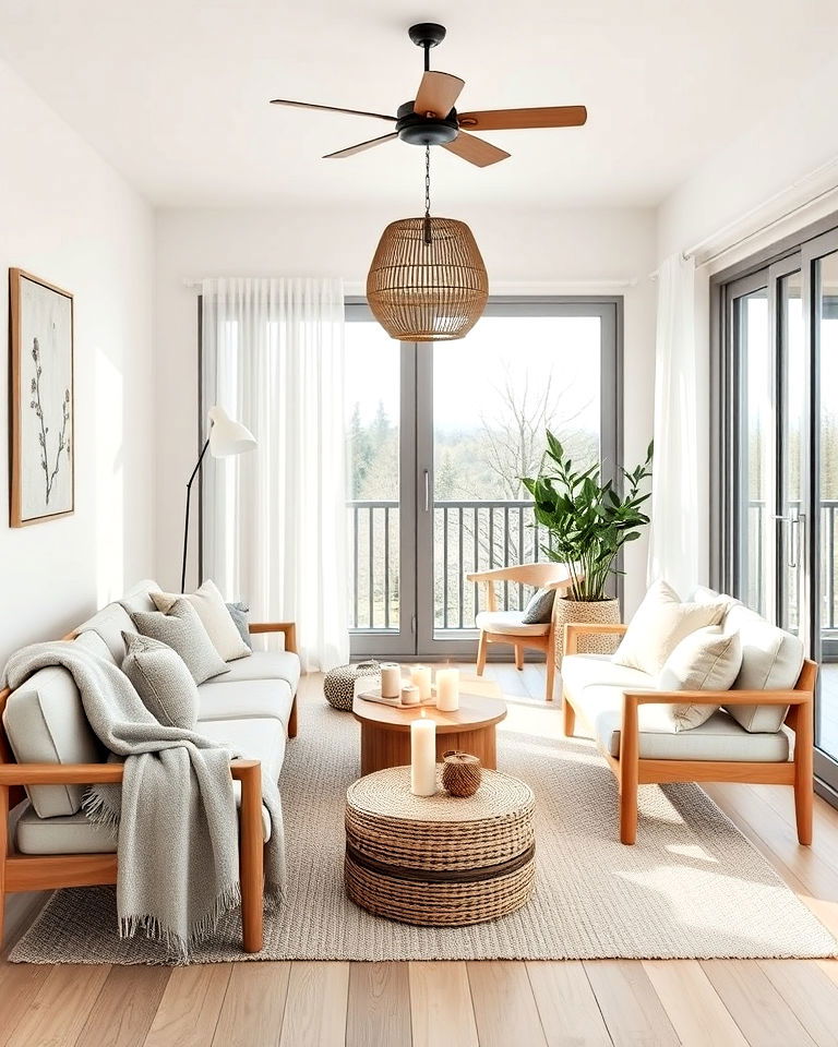 scandinavian design with clean lines for large balcony - 25 Large Balcony Ideas
