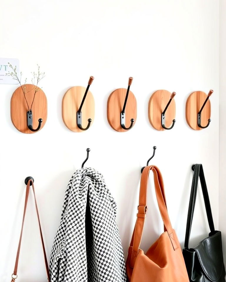 scandinavian entryway with wall hooks - 20 Scandinavian Entryway Ideas