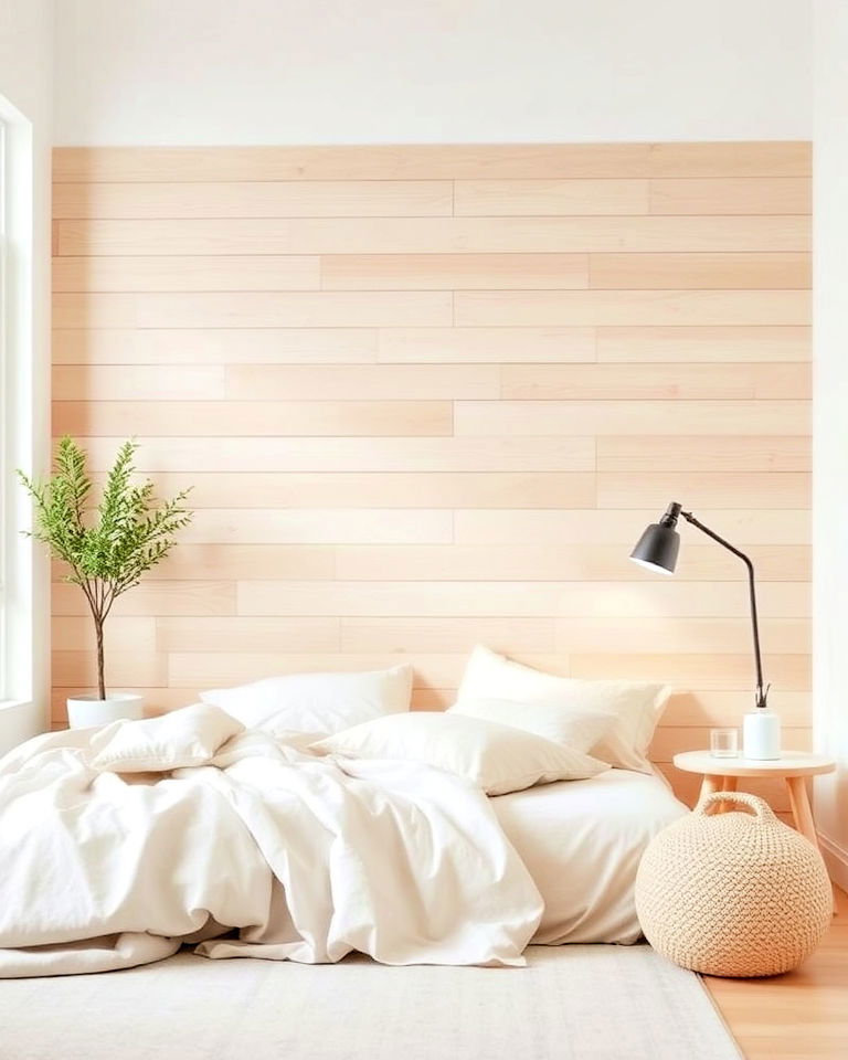 scandinavian inspired accent wall - 40 Wood Slat Accent Wall Ideas