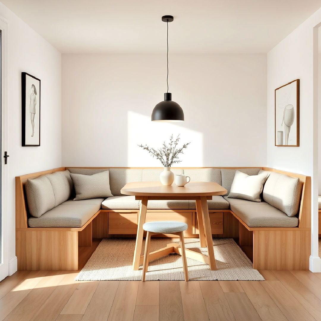scandinavian inspired banquette seating - 40 Banquette Seating Ideas