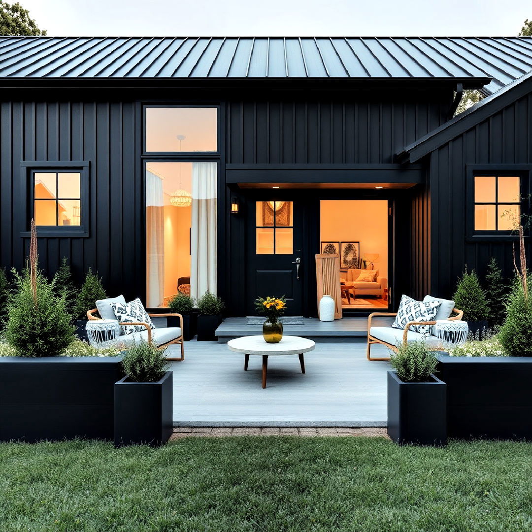 scandinavian inspired minimalism for black modern farmhouse exterior - 40 Black Modern Farmhouse Exterior Design Ideas