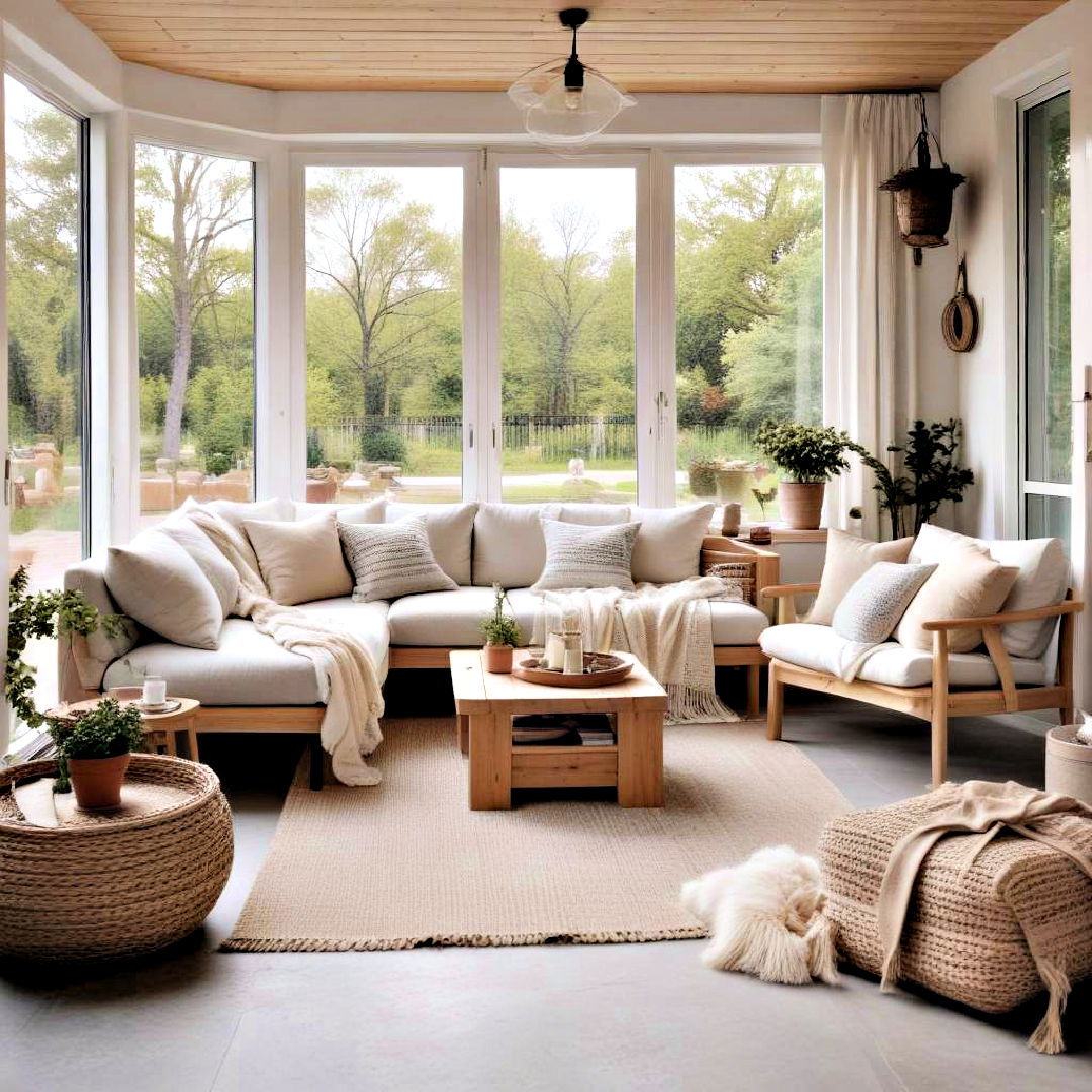 scandinavian simplicity for clean look - 25 Enclosed Patio Ideas