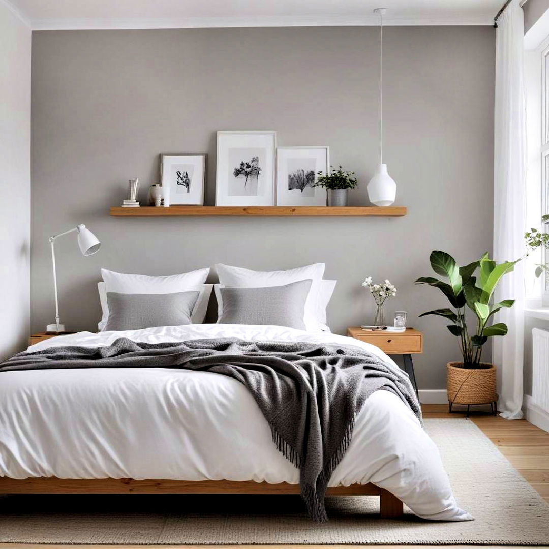 scandinavian simplicity for grey and white bedroom - 40 Grey and White Bedroom Ideas