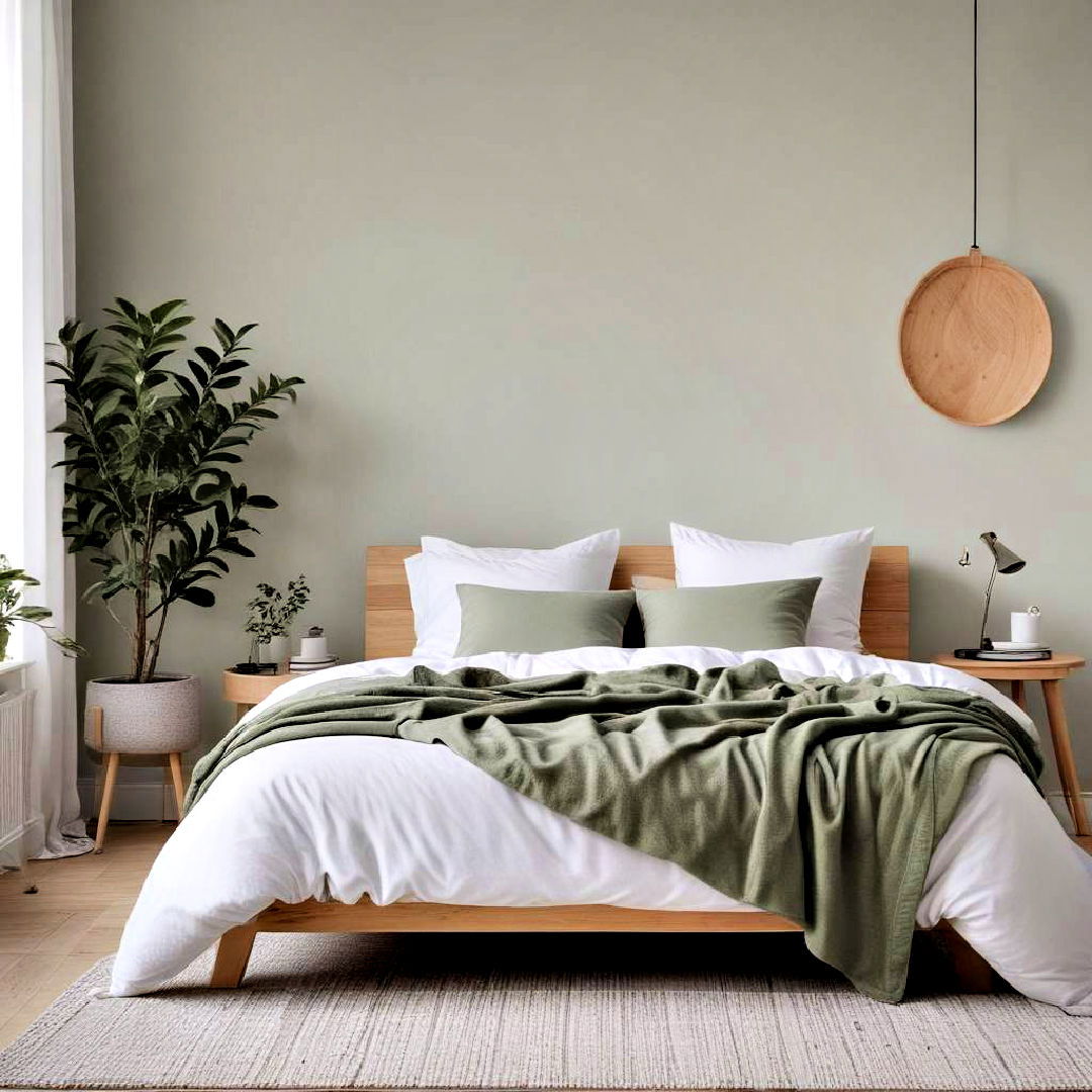 scandinavian simplicity for sage green and grey bedroom - 25 Sage Green and Grey Bedroom Ideas
