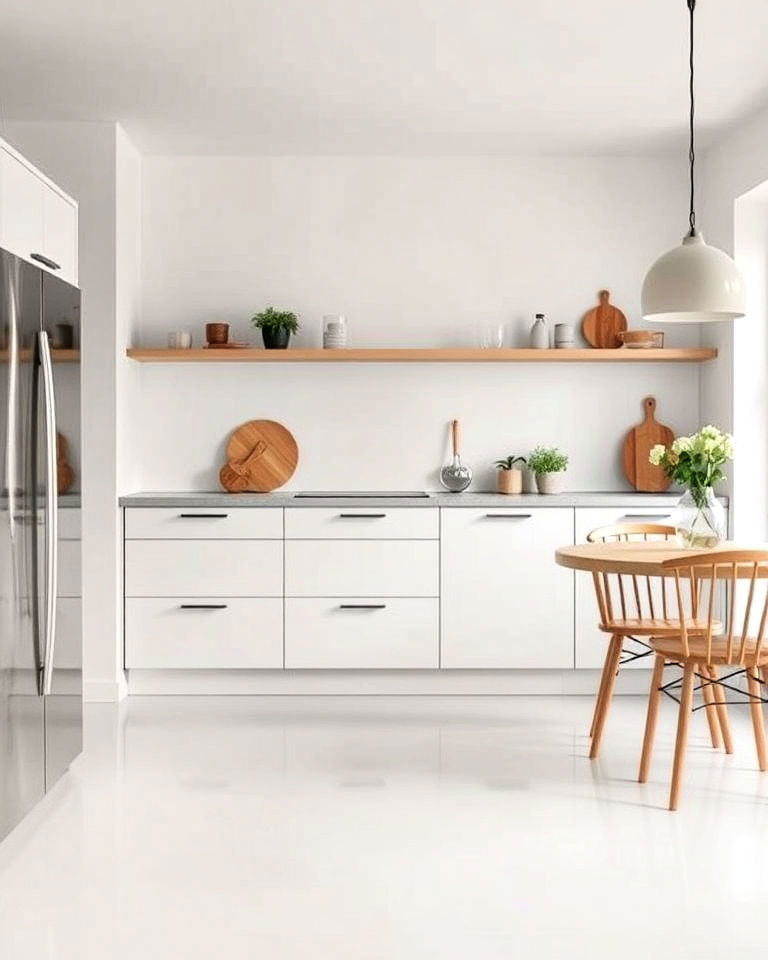 scandinavian simplicity with linoleum kitchen flooring - 20 Linoleum Kitchen Flooring Ideas