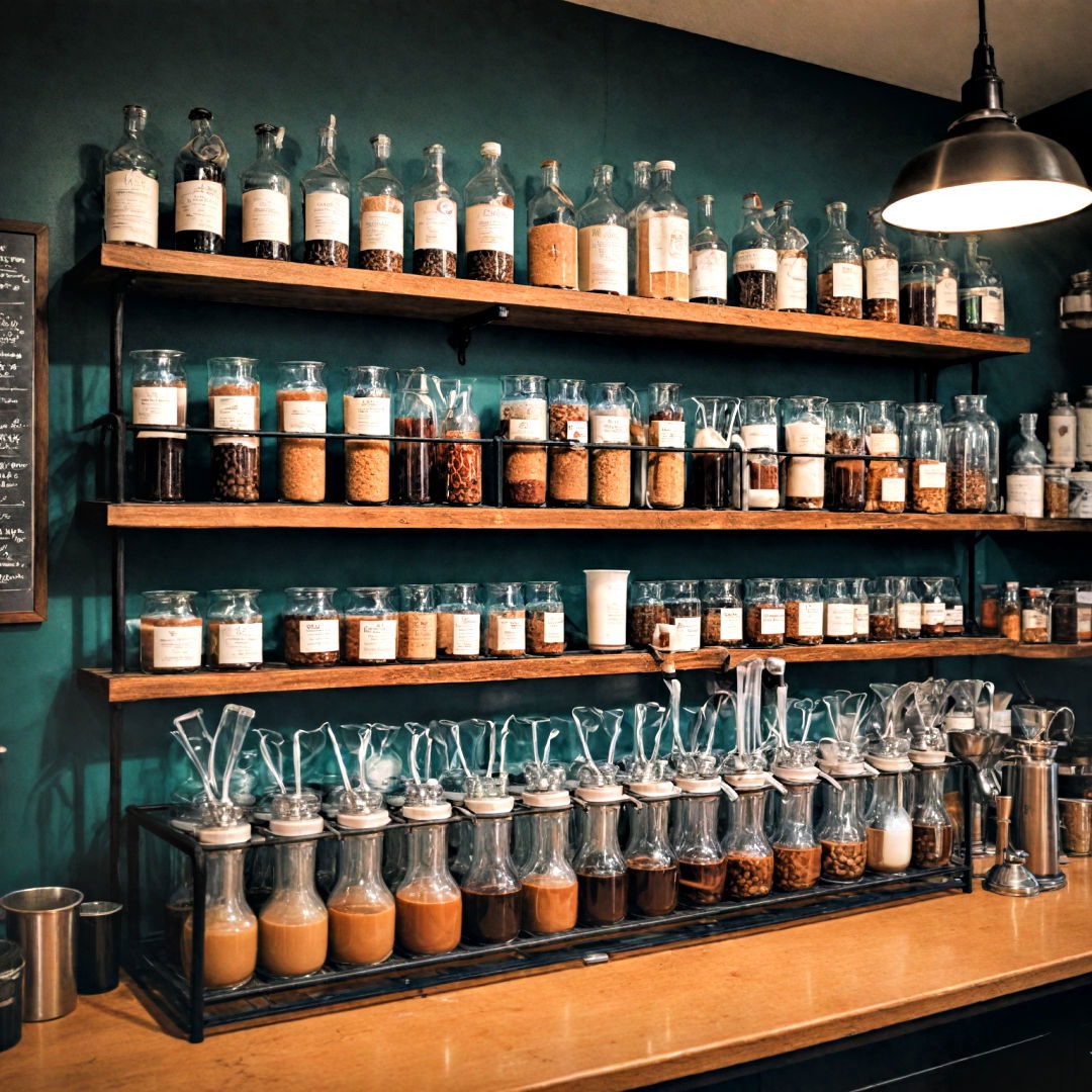 science lab themed coffee bar - 40 Coffee Bar Ideas