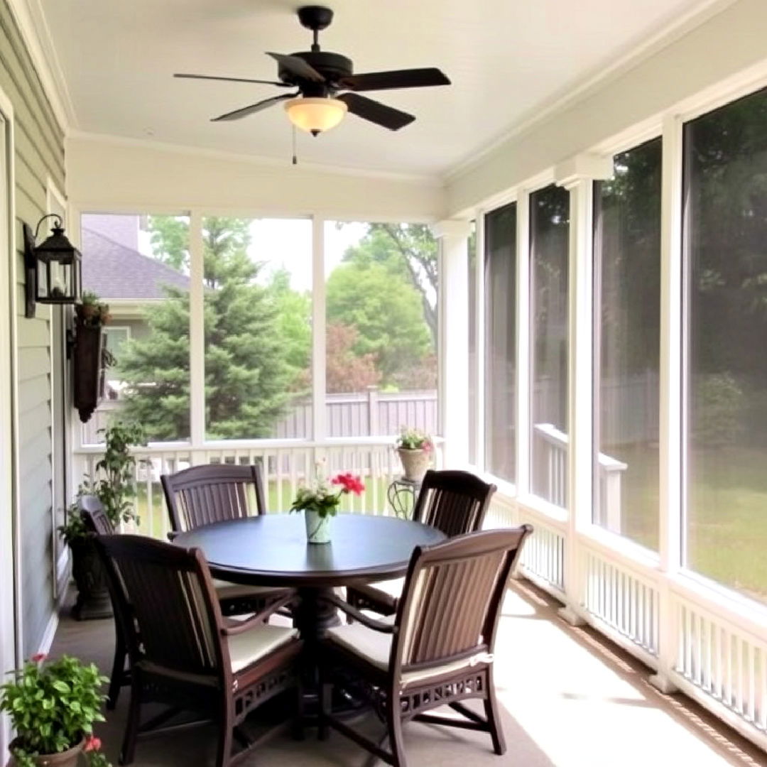 screened panels for three season porch - 35 Three Season Porch Ideas