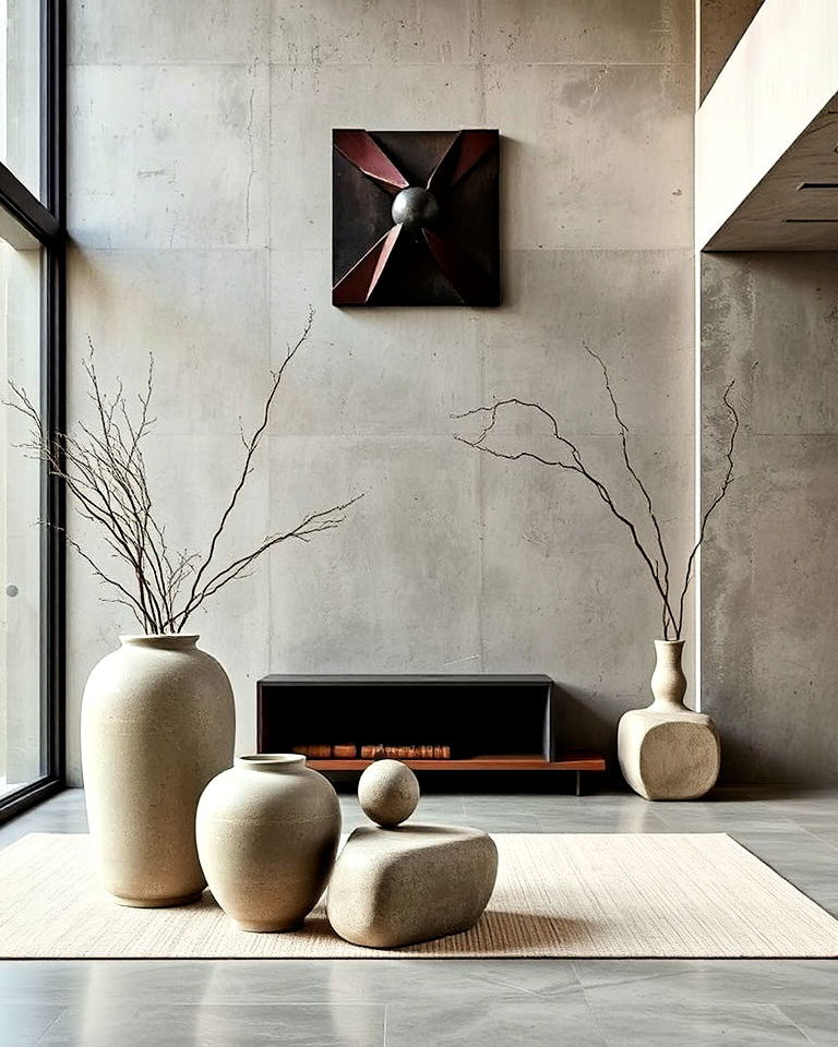 sculptural decor element for brutalism interior - 20 Brutalism Interior Design Ideas