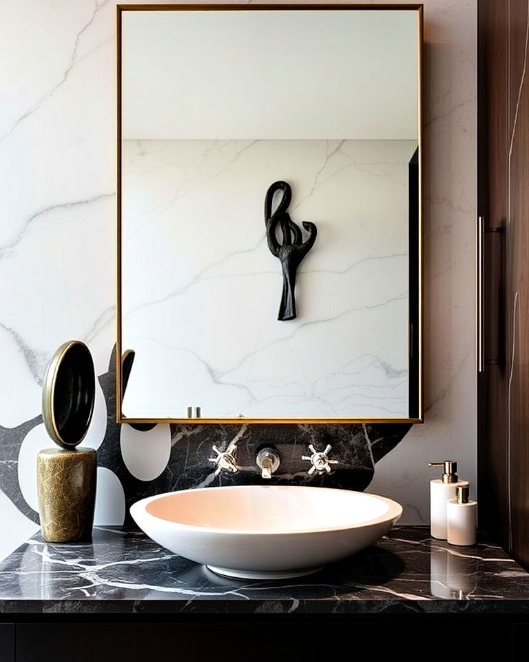 sculptural elements for maximalist design - 20 Maximalist Bathroom Design Ideas