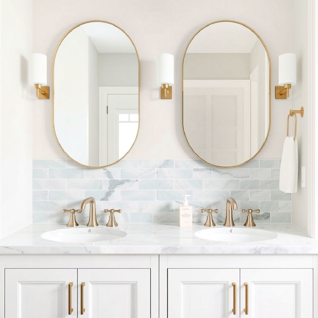 seafoam green marble tiles backsplash - 25 Green Tile Bathroom Ideas