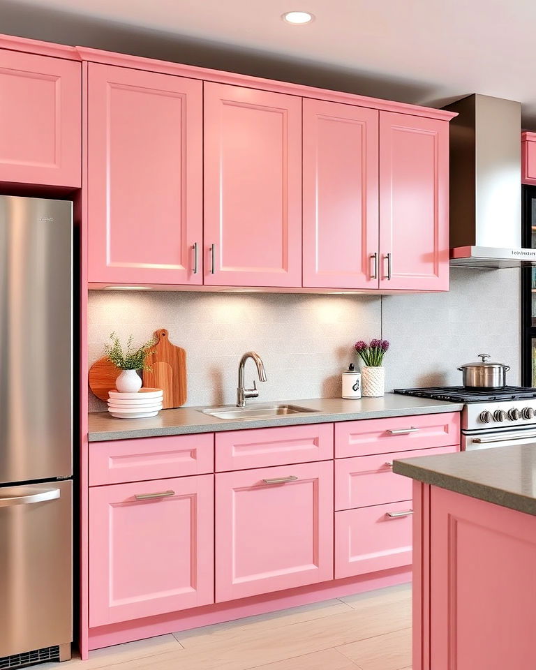 seamless minimalist edge pulls - 40 Kitchen Cabinet Hardware Ideas