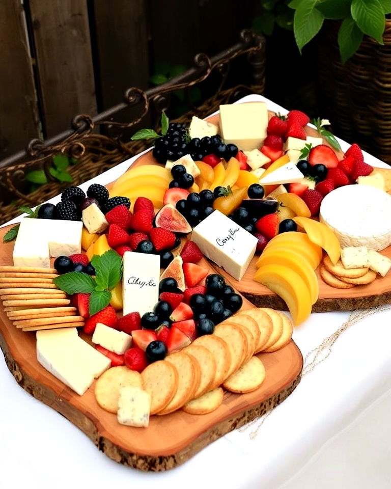 seasonal fruit and cheese platters for garden party - 30 Garden Party Ideas