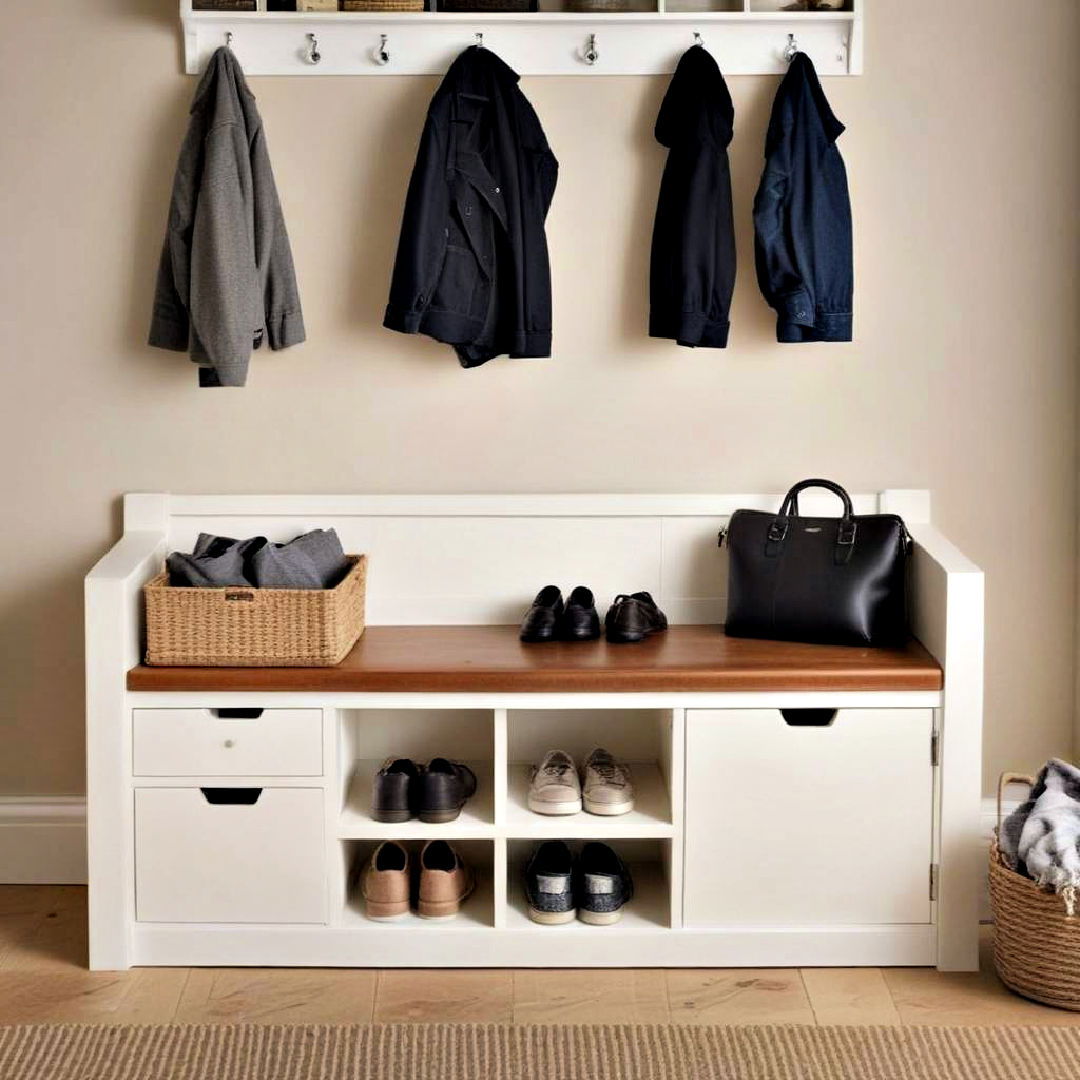 seating bench with storage - 25 Boot Room Ideas