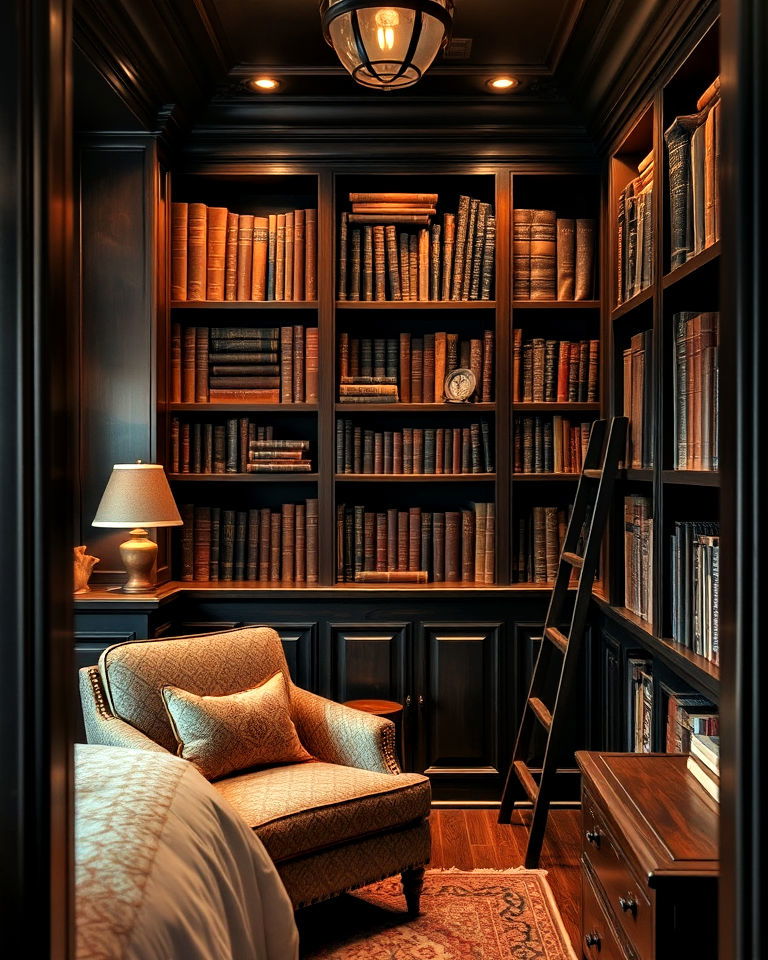 secret library nook in bedroom - 20 Fantasy Bedroom Ideas