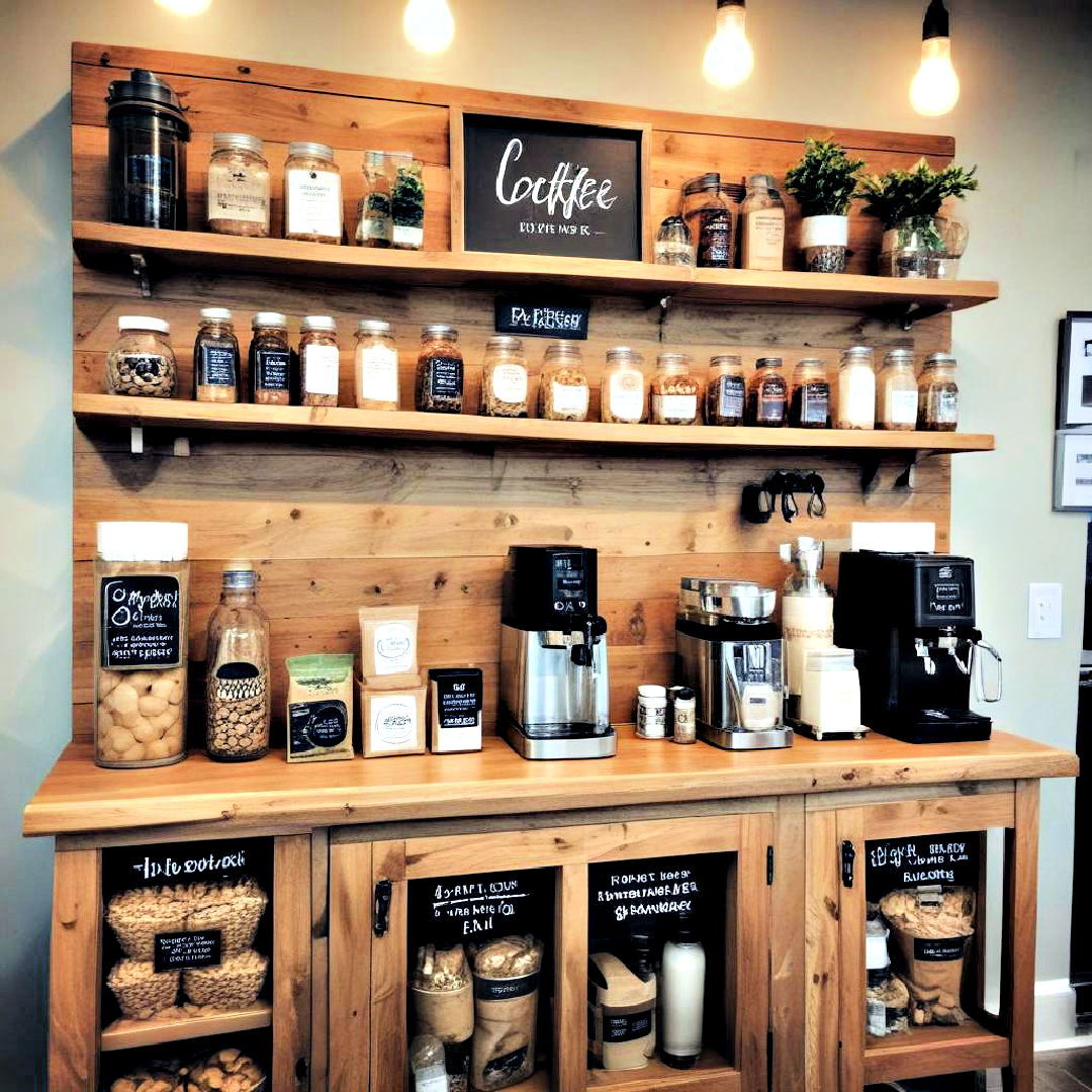 self service coffee station - 40 Coffee Bar Ideas