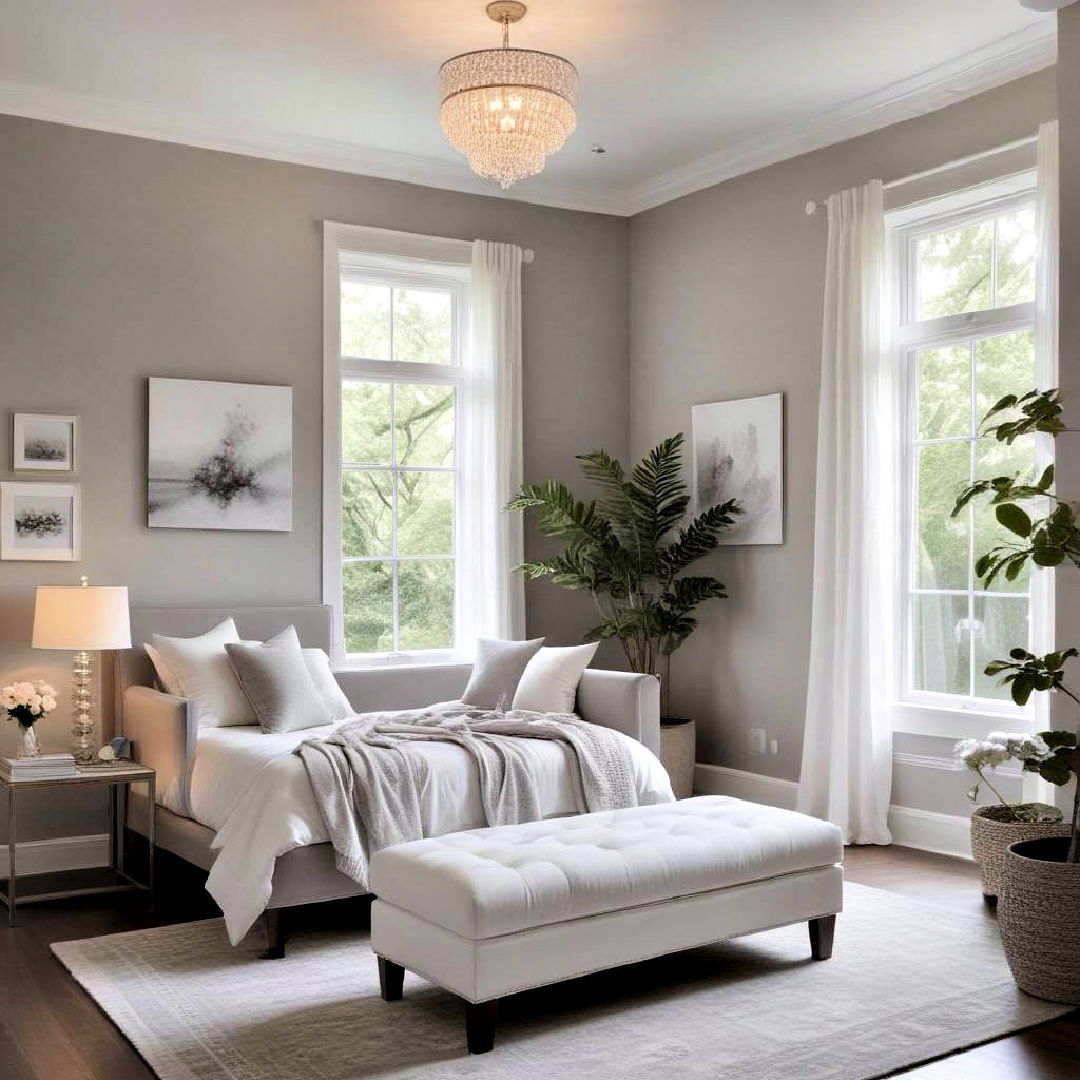 serene sanctuary perfect for meditation - 40 Grey and White Bedroom Ideas