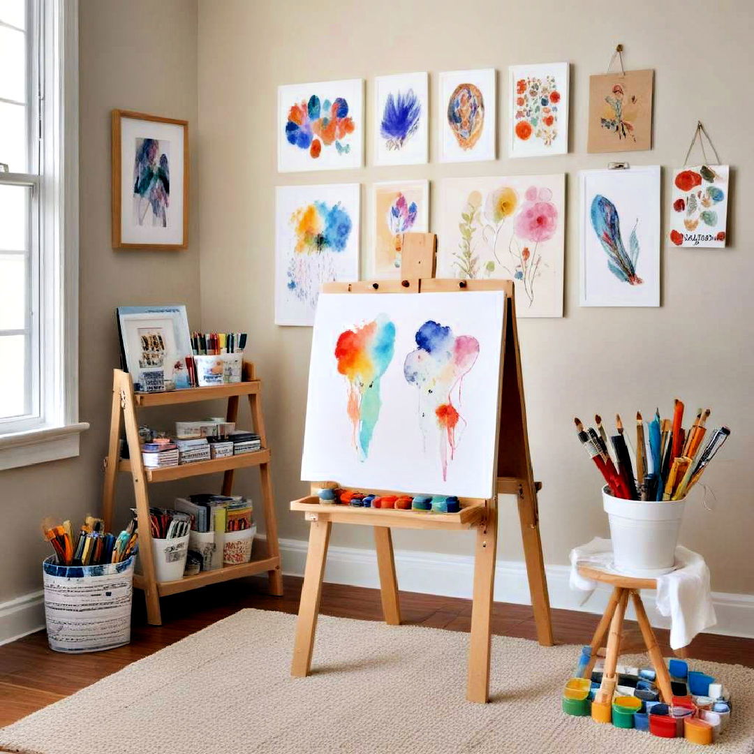 set up a creative arts area - 25 Homeschool Room Ideas