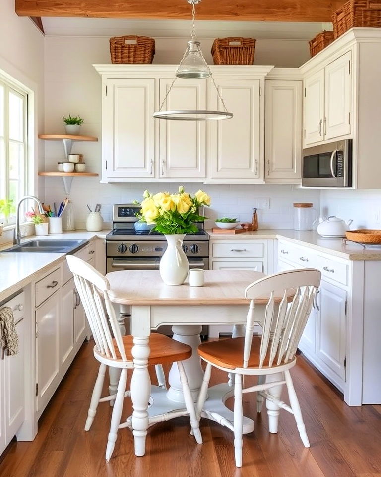 shabby chic painted wooden furniture - 15 Shabby Chic Kitchen Ideas