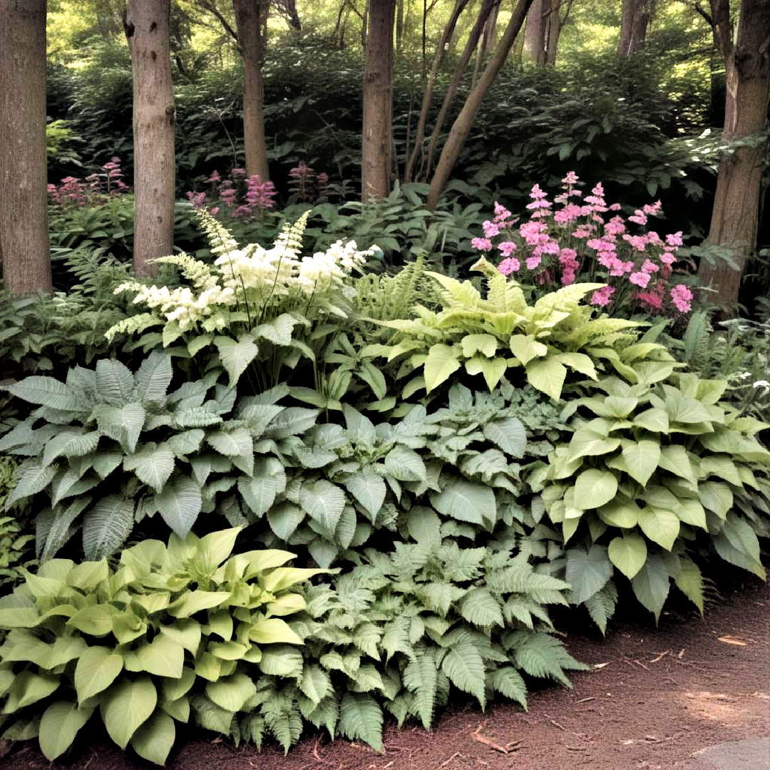shade garden for areas beneath trees - 30 Flower Garden Ideas