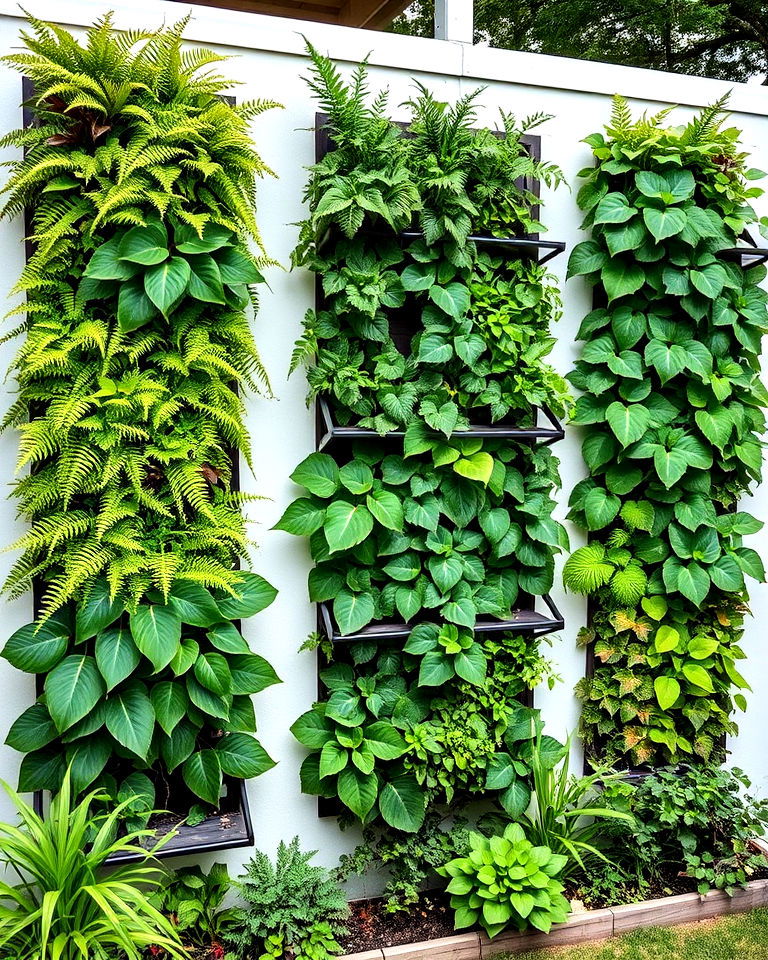 shade loving plants with vertical garden - 20 Garden Shade Ideas