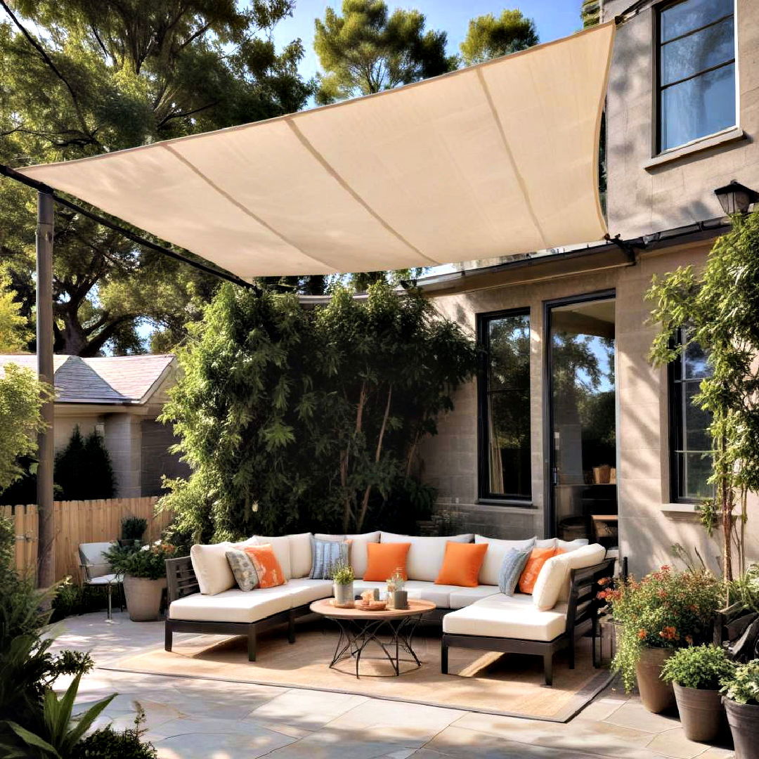 shade sail for outdoor privacy - 30 Outdoor Privacy Screen Ideas