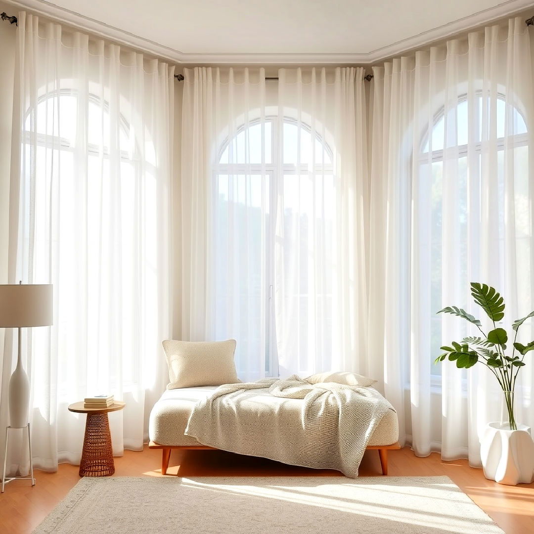 sheer curtains to create dreamy effect - 25 Chill Aesthetic Room Ideas
