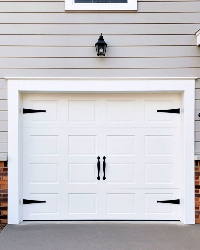 shiplap trim around garage door - 20 Exterior Garage Door Trim Ideas